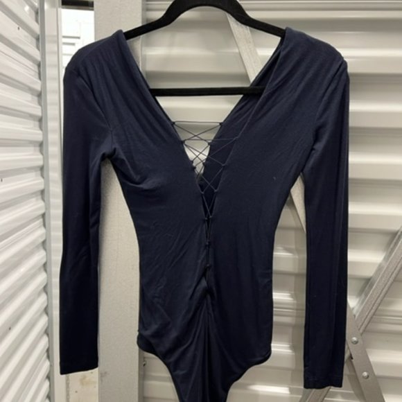 ASTR Black Long-Sleeve Bodysuit - Picture 1 of 1